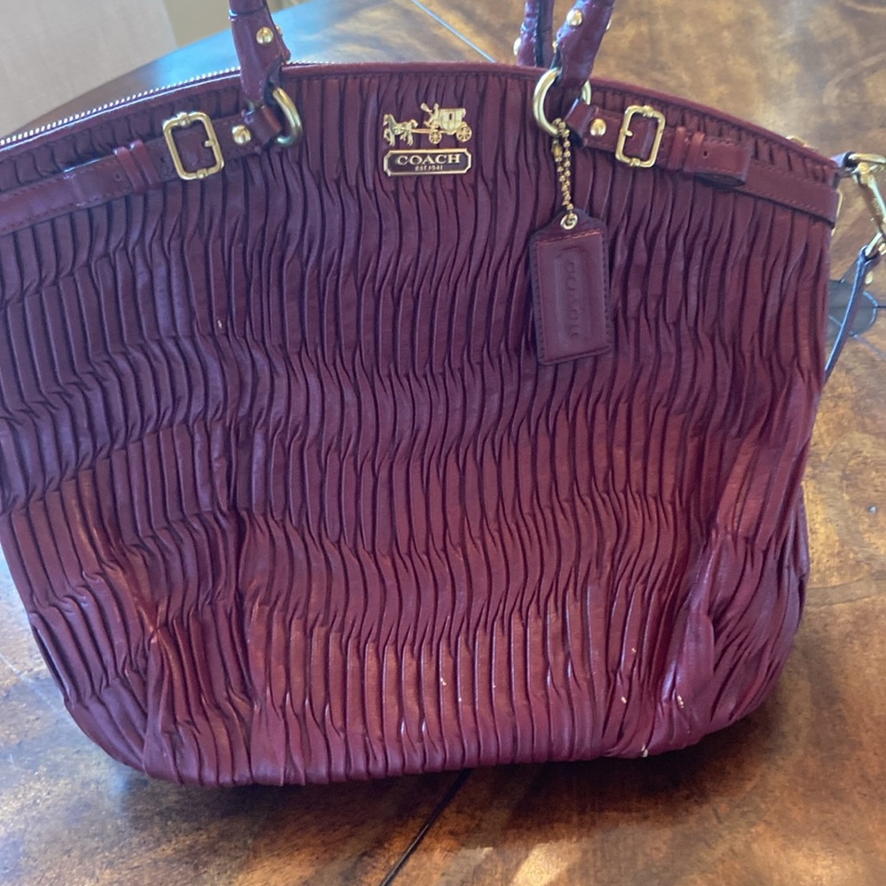 NWOT Coach Burgundy bag vintage - Picture 12 of 15